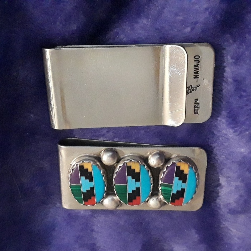 Copy- Navajo Sterling silver money clip